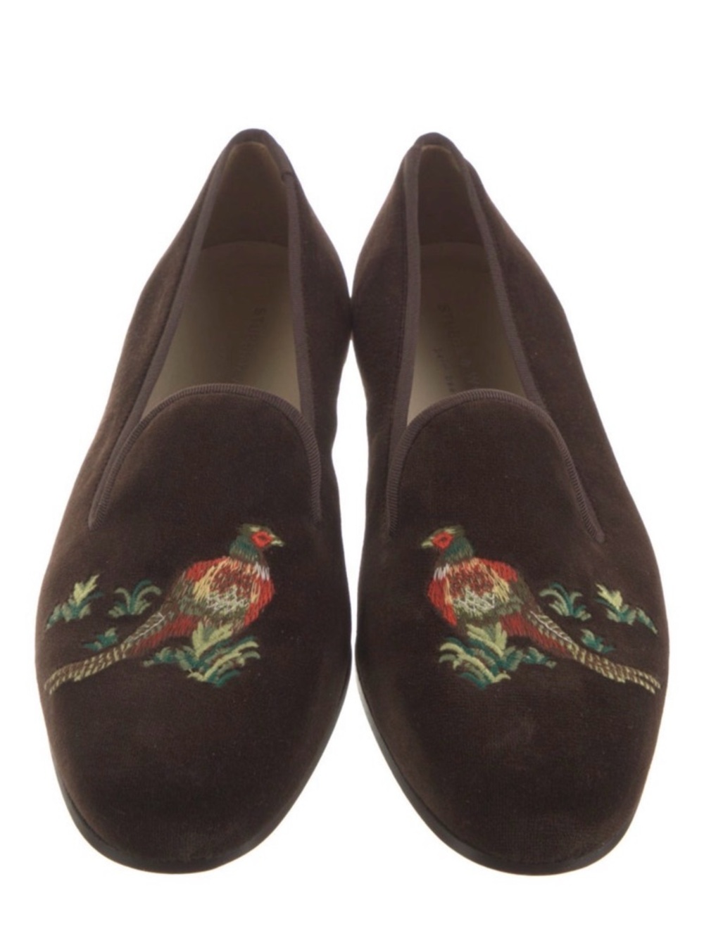 Men’s Stubbs & Wooton pheasant brown loafers